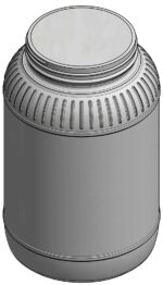 34106 1 Gallon 110mm Tamper Evident Pano HDPE Jar - Wide-Mouth Label Panel