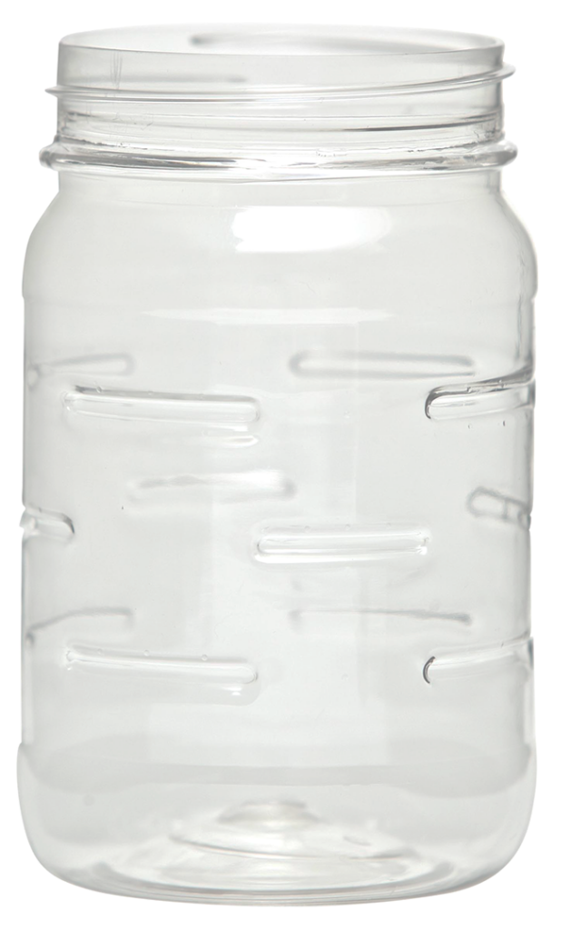55492 475ml 70mm PET Jar - Ribbed Mayo