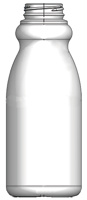 34332 16oz HDPE Dairy Round with 38mm DBJ